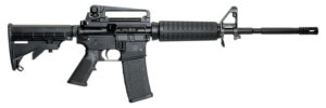 Smith & Wesson LE 311002 M&P15 A 223 Rem/5.56x45mm NATO 30+1 16" Barrel w/Mil-Spec Flash Suppressor, Black Finish, 6 Position Telescopic Buttstock, Polymer Grip, A2 Front/Troy Battle Rear Sight