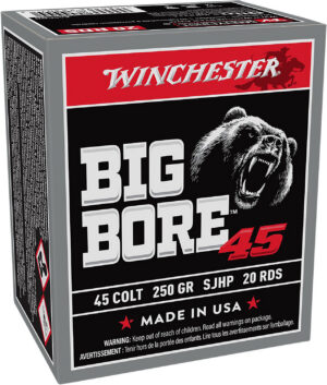 Winchester Ammo X45CBB Big Bore  45Colt 250gr Semi Jacketed Hollow Point 20 Per Box/10 Case