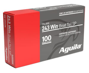 Aguila 8047AG 243Win 100gr InterLock Boat Tail Soft Point 20 Per Box/10 Case