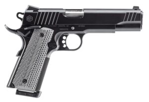 Alpha Foxtrot AA27X4ENA-XQBK08-WBS AF1911  Full Size 45 ACP 8+1 5" Stainless Bull Barrel, Black QPQ Stainless Steel Serrated Slide, Black QPQ Stainless Steel Serrated Frame w/Beavertail G10 Grip