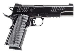 Alpha Foxtrot AA01X1END-PDBK10-GGC AF1911 Enhanced Full Size 9mm Luger 10+1 5" Black QPQ Stainless Steel Serrated Slide, Black QPQ Stainless Steel Frame w/Beavertail Checkered Polymer Grip