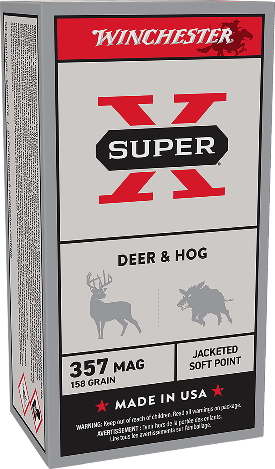 Winchester Ammo X3575P Super X 357Mag 158gr Jacketed Soft Point 50 Per Box/10 Case