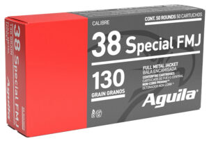 Aguila 1E382521 38Special 130gr Full Metal Jacket 50 Per Box/20 Case