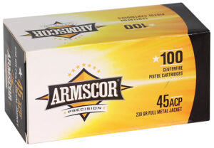 Armscor 50443 Precision Value Pack 45ACP 230gr Full Metal Jacket 100 Per Box/12 Case